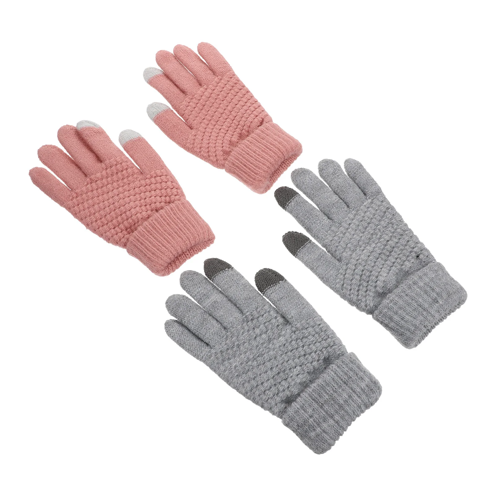 2Pairs لمس الشتاء قفازات دافئة النساء يندبروف الرياضة الحرارية في الهواء الطلق التزلج الدراجات التنزه قفازات ركوب قفازات #5