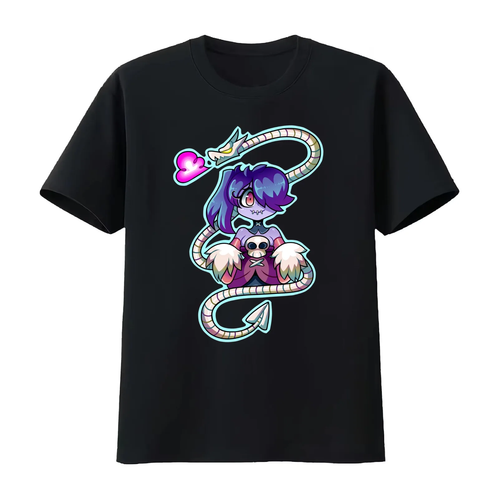 Squigly and Leviathan T-Shirt Summer Casual Cotton Tee Oversized Streetwear Tops Vintage Graphic Print Unisex Men Women