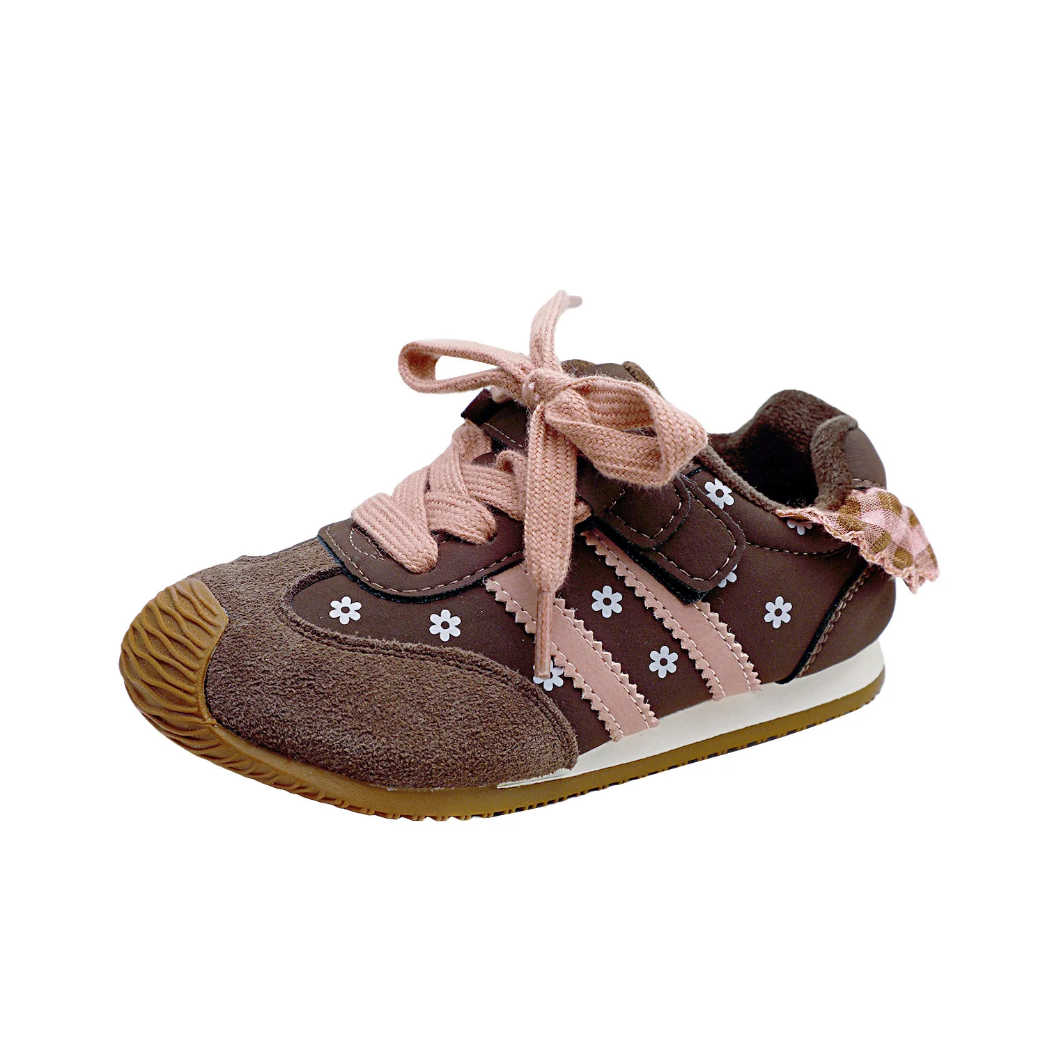 

Winter New Children's Girls Fashion Retro Lace Plus Velvet Training Shoes Kids Toddler Princess Warm Sports Shoes