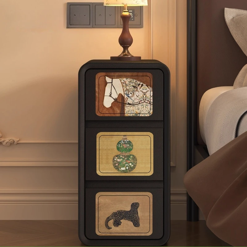 

Organizer Nordic Nightstands Narrow Retro Elegant Antique Adult Bedside Table Smart Mid Century Table De Chevet Furniture Home