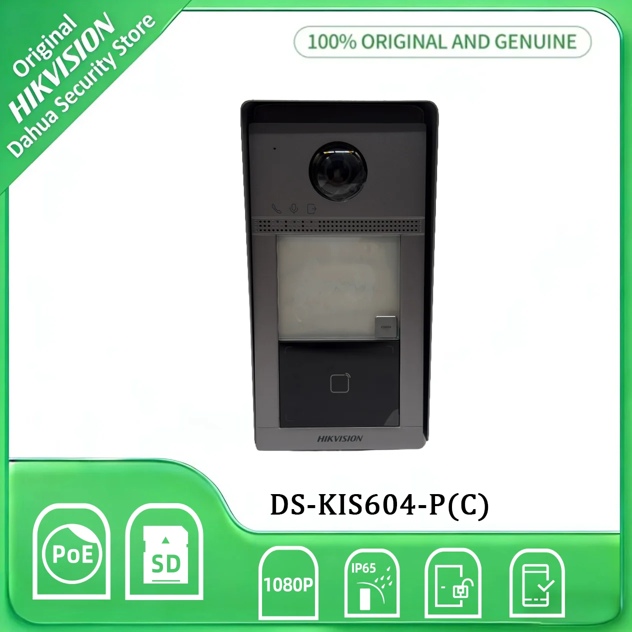 

Hikvision DS-KIS604-P(C) 7" IP Video Intercom Kit 1080P Door Phone WiFi PoE 2-Way Audio Night Vision Home Security System