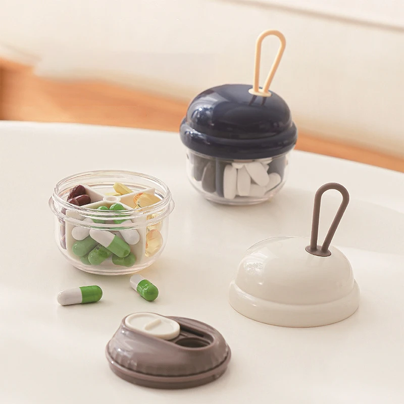 

4 Grids Small Pill Cases Organizer Box Weekly Travel Pill Organizer Portable Pocket Pill Case Holder Plastic Container Box