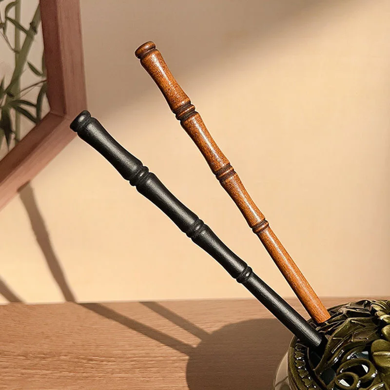 

Bamboo Style Wooden Hair Sticks Wood Oriental Traditional Elegance Texture Ideal Boho Hairstyles Vintage Minimalist Daily Glam