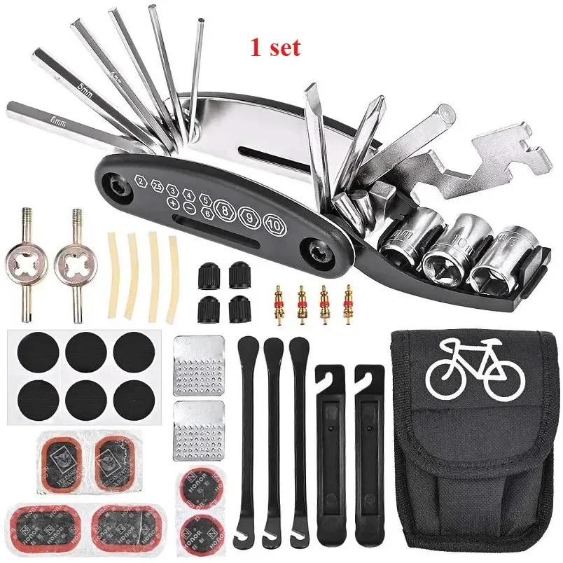 AliExpress Bicycle Repair Kit with Pump Patch and Multi Tool Portable Tool Set for Road Bike Tire Maintenance