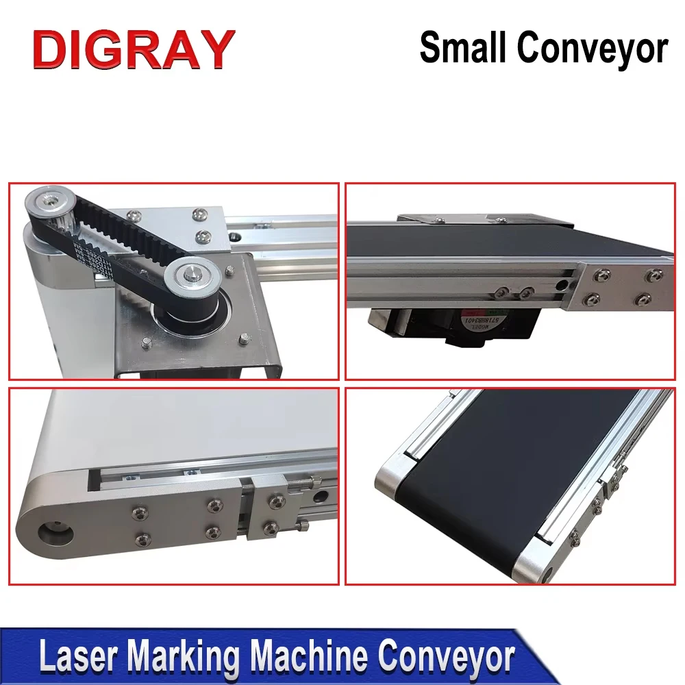 DIGRAY Marking Machine Transfer Table with Stepper Motor Auto Feeder and Conveyor Belt for Fiber Optic CO2 UV Marking Machine