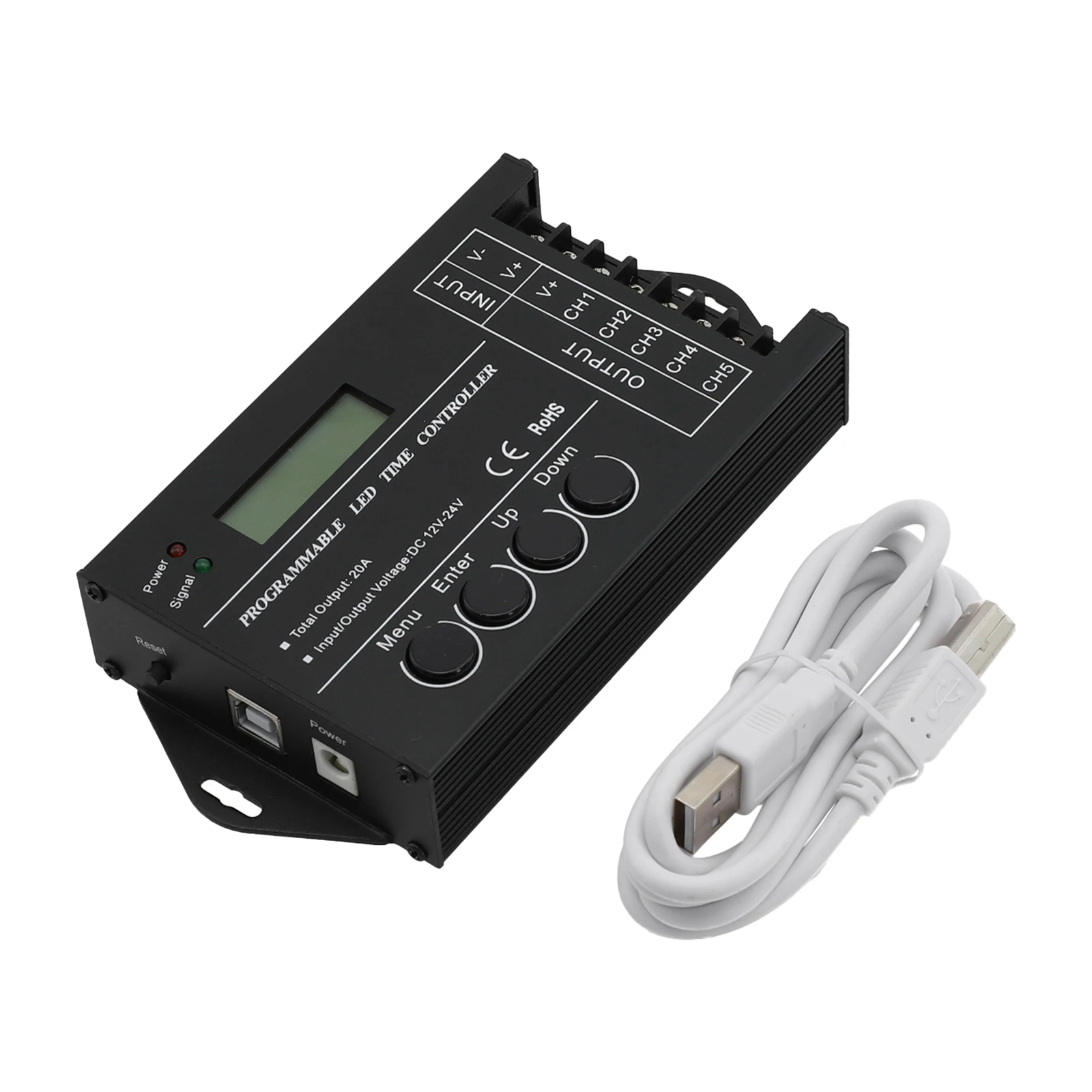 

TC420 Time Programmable RGB LED Display Controller 5 Channel DC1224V Enhance Your Garden and Outdoor Lighting