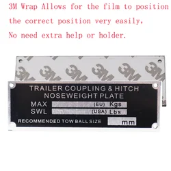 Blank TRAILER COUPLING & HITCH NOSEWEIGHT PLATE TOWBAR BALL CAR BOX CHASSIS