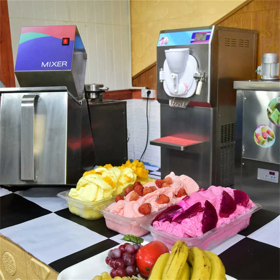 Kolice Commercial  Vertical Batch Freezer Fruit Ice Cream Gelato Maker Making Hard Serve Ice Cream Machine for Business