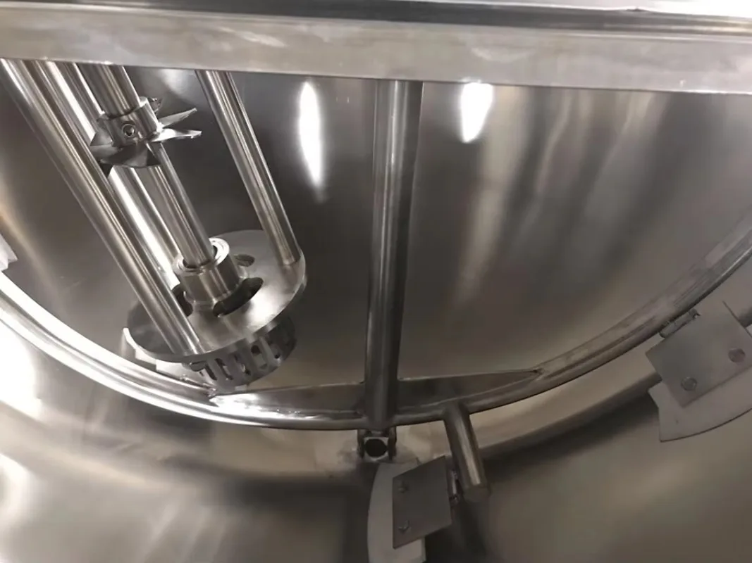 Tilting Jacketed Kettle with Mixer Double Jacket Gas Electric Steam Heating Fast Heating for Sauce Food Processing Custom