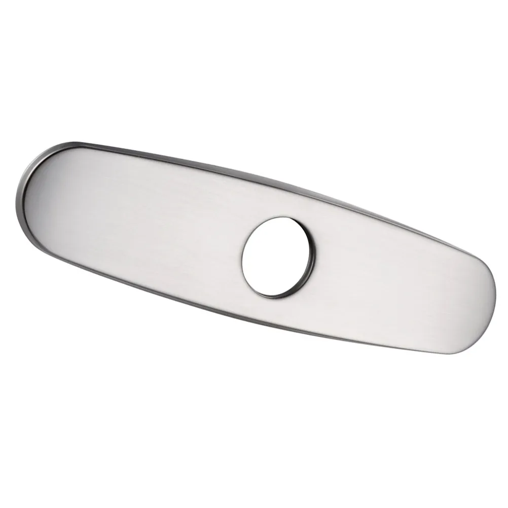 

Stainless Steel Kitchen Sink Tap Hole Cover Brushed Finish Easy Install Prevent Leak Kitchen Faucet Hole Cover Panel Silver