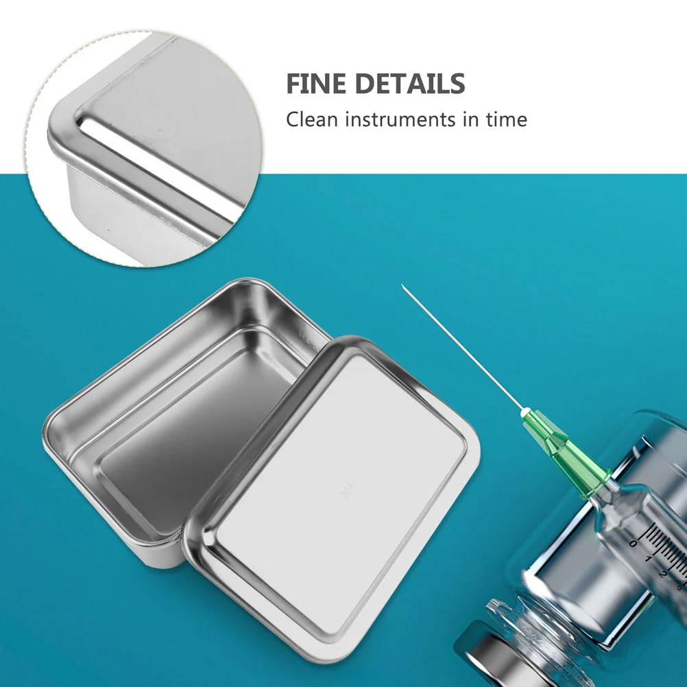 Box Experimentiertablett Edelstahl mit Deckel Instrumente Klinische Tabletts Werkzeug Chirurgisch