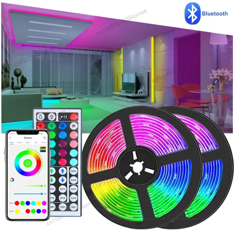 

LED Strip Lights for Bedroom LED 1-5m 10m 15m 20m 30m Color 5050 RGB Led Tape Room Decoration TV Backlight Bluetooth Neon Lights