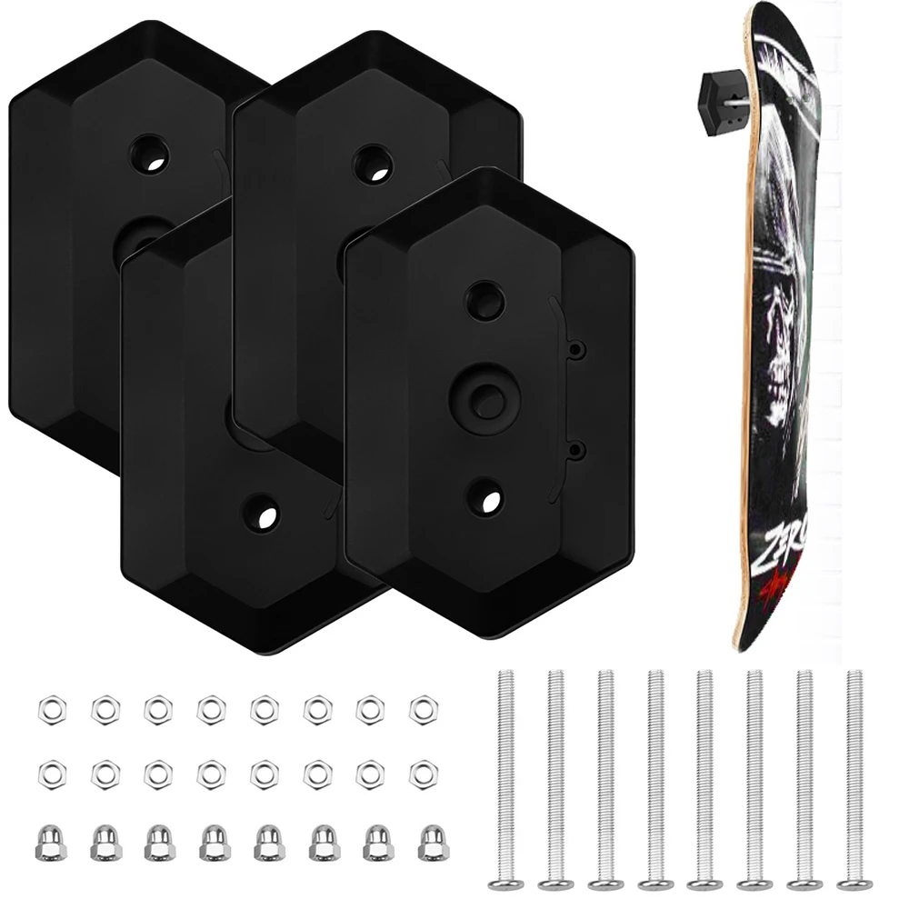 2Pc Skateboard Display Rack ABS Wall Stand Fixed Mount Indoor Floating Skateboard Storage No Punching Bracket Quick Installation