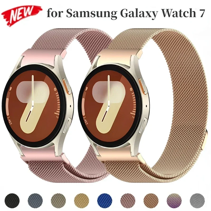 

Официальный ремешок из нержавеющей стали No Gap для Samsung Galaxy Watch 7/6/5/4 44 мм 40 мм, металлический магнитный ремешок для часов 6 Classic 47/46 мм