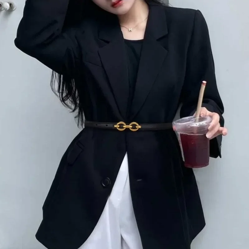 Ремень женский Ins стиль с вышивкой модный и универсальный корейский простой и модный черные джинсы декоративные брюки пояс