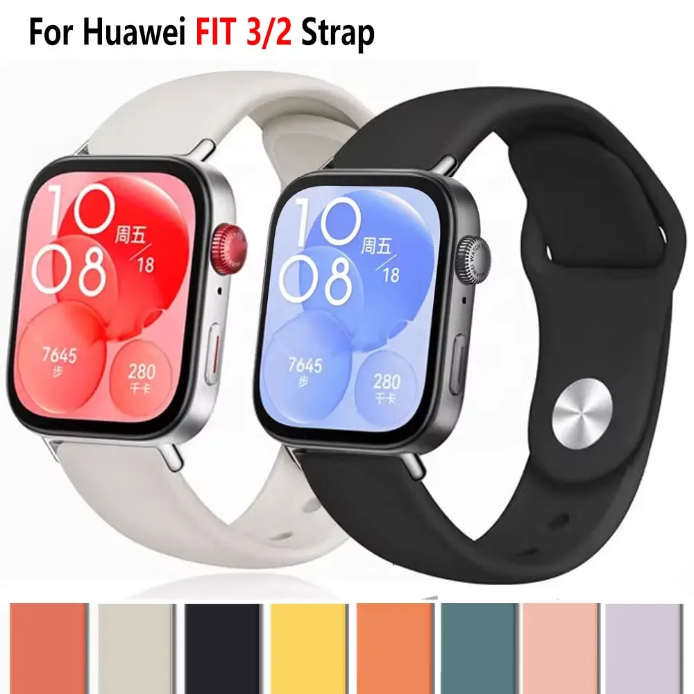 Silicone Band For Huawei Watch FIT 3 Strap smartwatch sport waterproof correa for Huawei Watch fit 2 fit3 watchband Accessories image 2