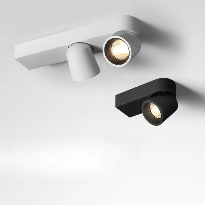 

Ceiling spotlight background wall Living room square surface downlight without main light Double-headed strip photo