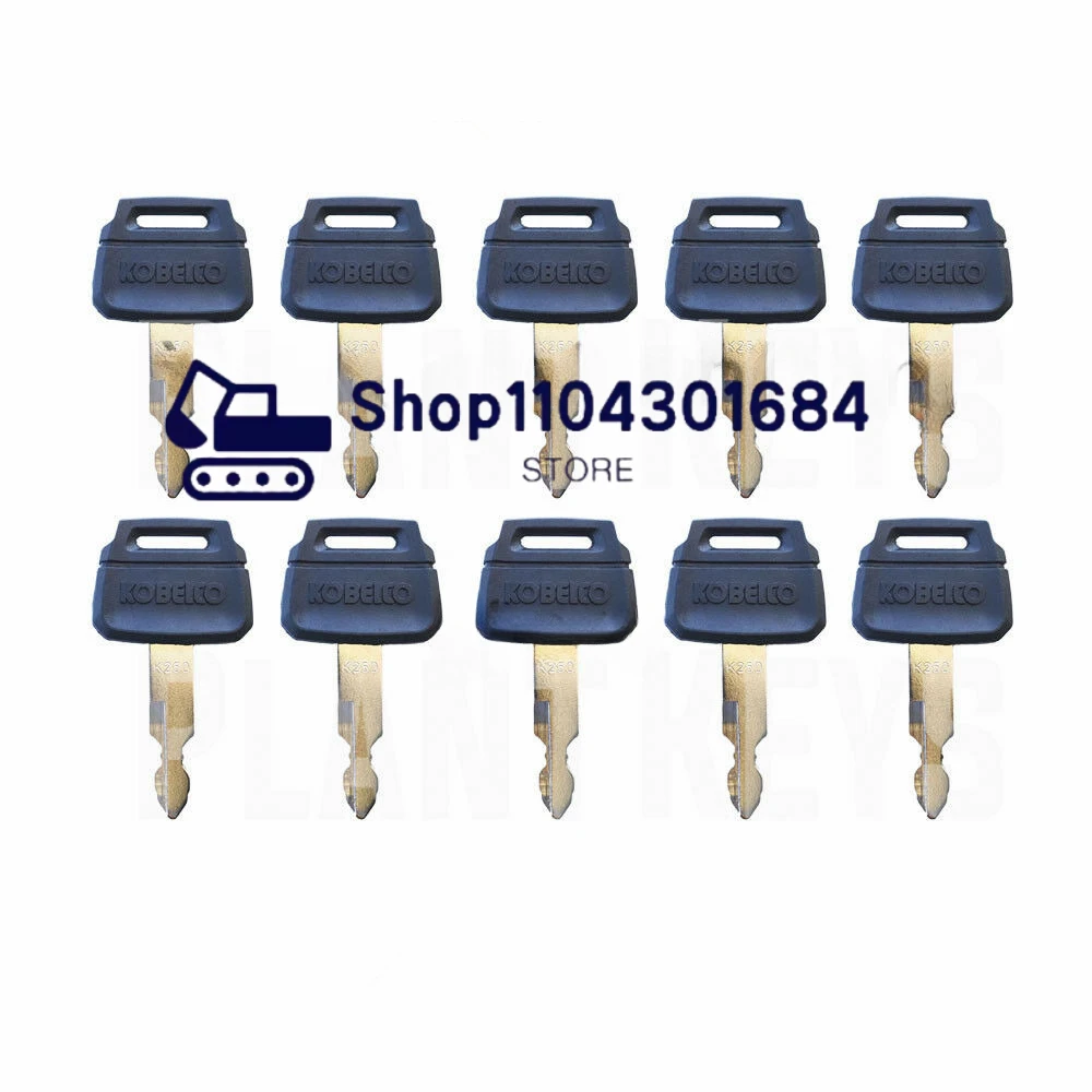 10 PCS K250 Ignition Key  for Kebelco Case Excavator Wheel Loaders Wholesale SK-8