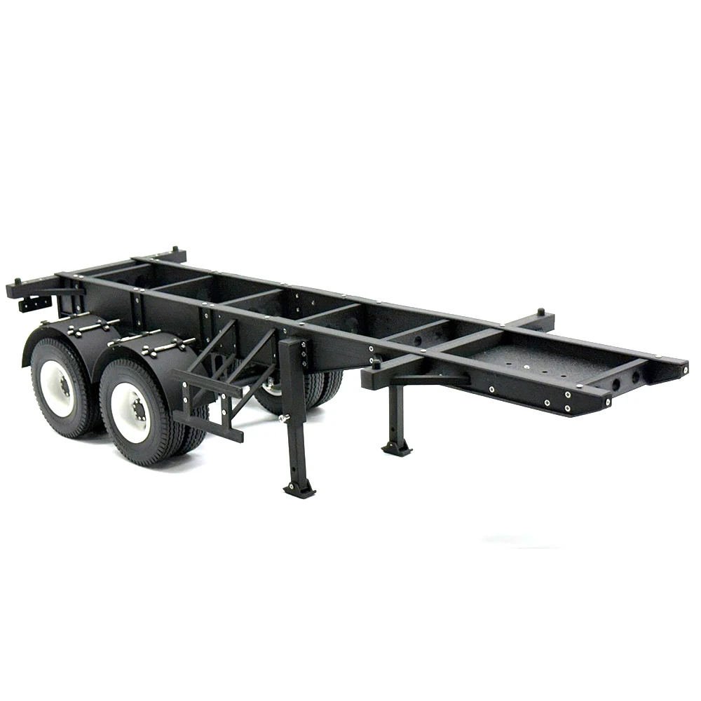 

20-foot Container Chassis Frame Trailer for 1/14 Tamiya RC Dump Truck SCANIA 770S VOLVO Mercedes-Benz ACTROS 3363 MAN Car Parts