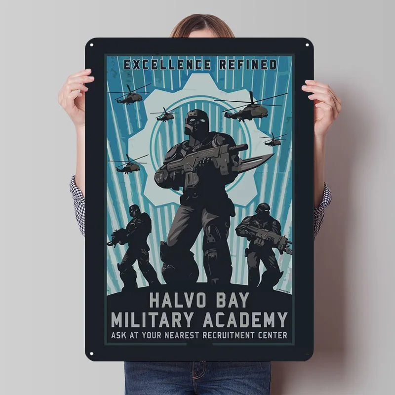 

Gear of Wars Game Poster Vintage Metal Plates Posters on the Wall Decor Custom Metal Sign for Wall Art Decoration Retro Man Cave