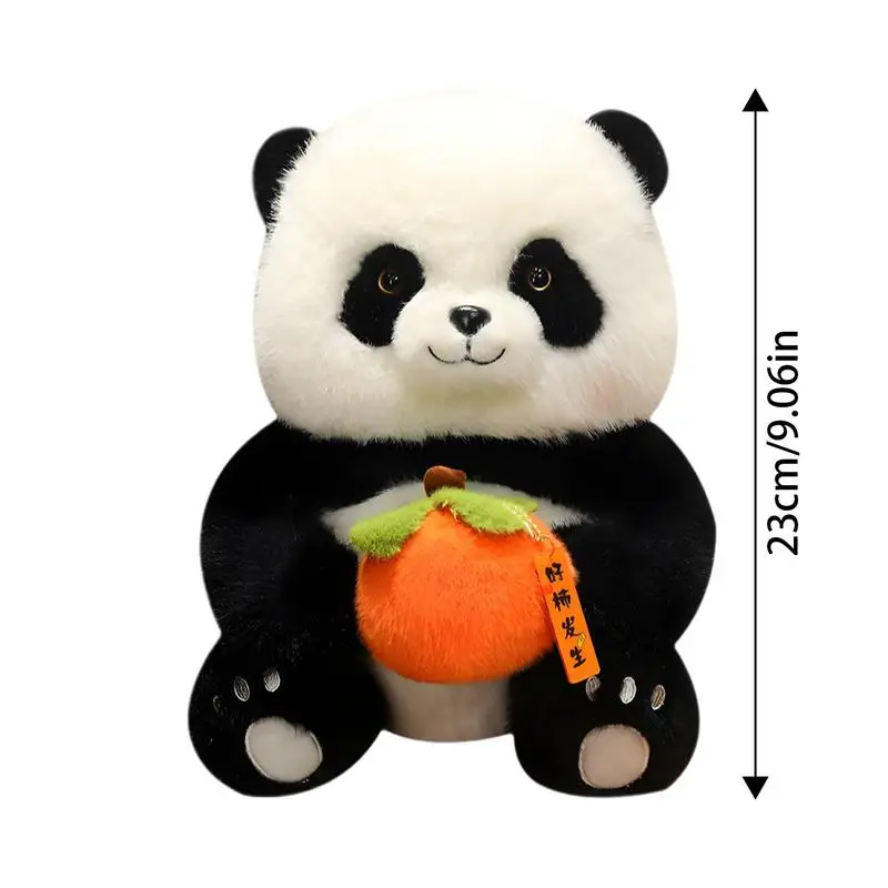 Panda Pluszowa zabawka Zwierzę Pluszowa lalka Przytulanka Zoo Przedszkole Pluszaki Urocze zwierzątko Pocieszająca zabawka trzymająca Persimmon na szczęście