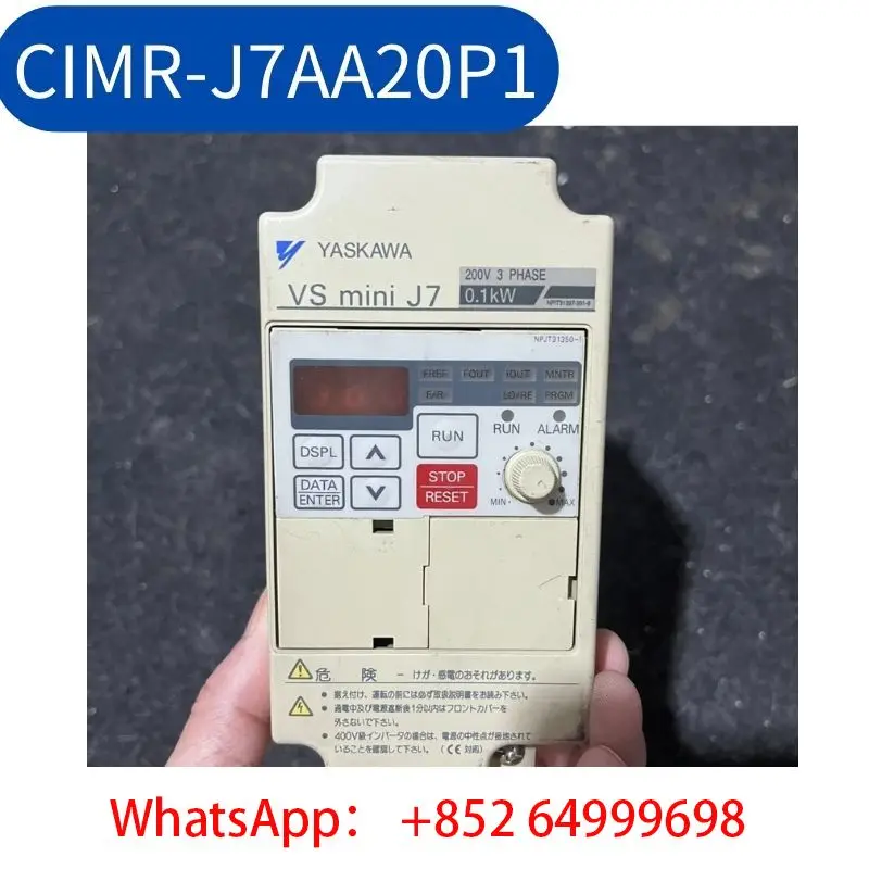 

second-hand inverter 0.1KW 220V CIMR-J7AA20P1 tested ok