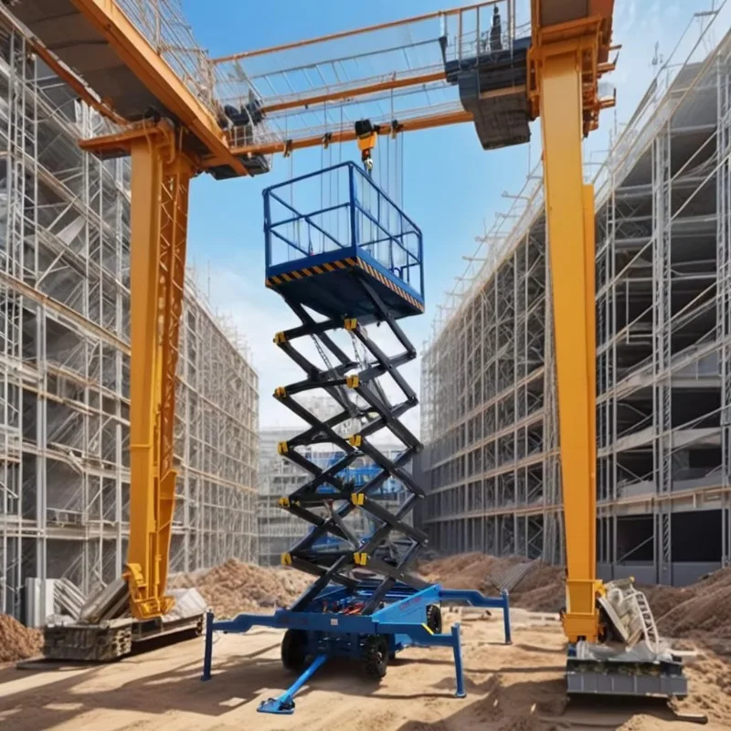 Automatic Hydraulic Scissors Lift Platform Advertising Company Mobile Electric Scaffold Elevator 4m 6m 8m 10m Metal 2.0x0.90M