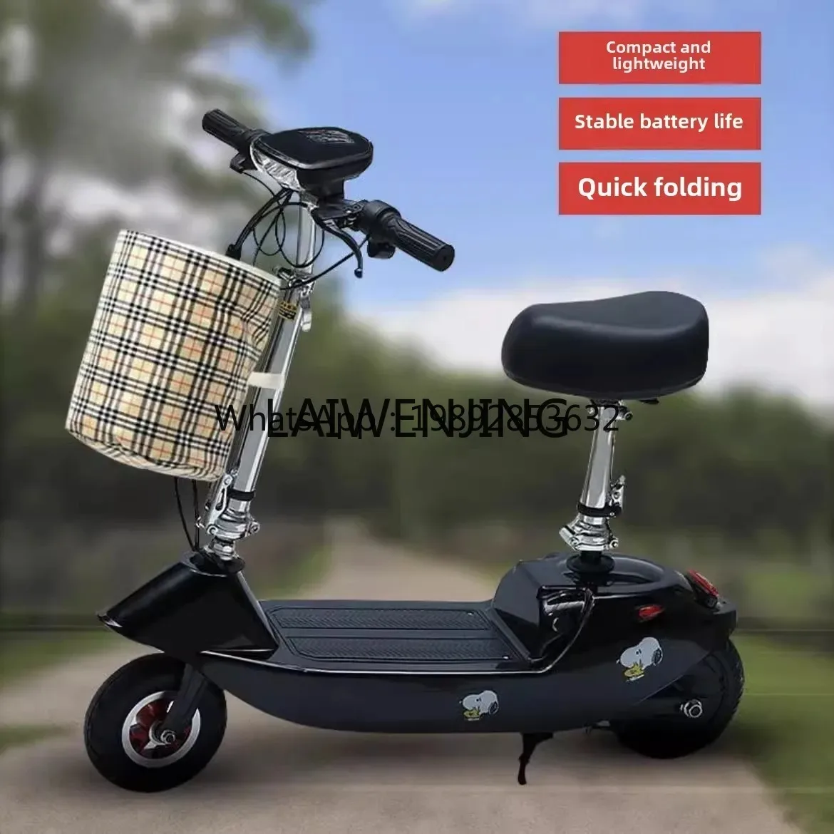 DDC scooter mini car adult work travel small pedal dolphin foldable car