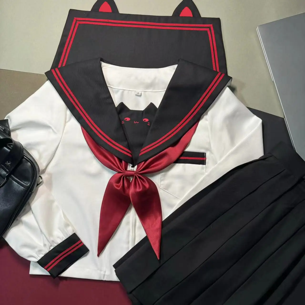 Original Jk Uniform Set Skirt Sailor Suit Cute Student Clothes Campus Style  Embroidery Long Sleeve School Uniforms