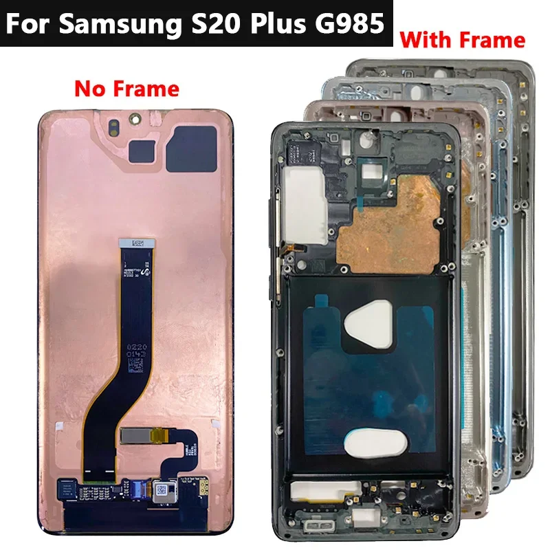 OLED For Samsung Galaxy S20 Lcd G980,G980F,G980F/DS With Frame Display Touch Screen Digitizer For s20 plus LCD G986B/DS G985F