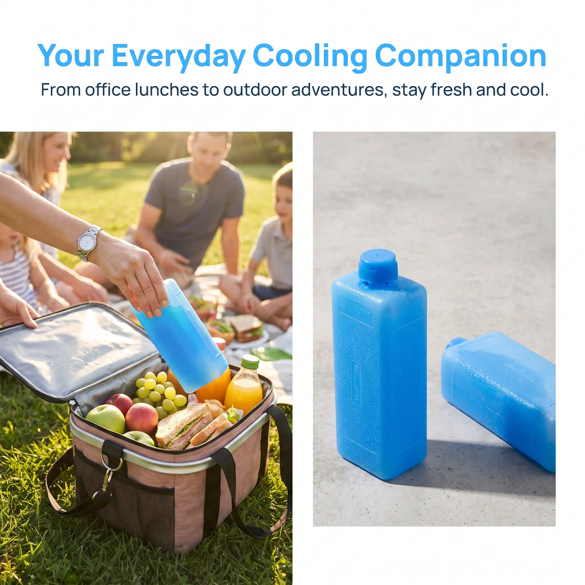 10 Pcs Freezer Blocks Portable Air Conditioner Small PE Cooling Reusable Ice Bricks