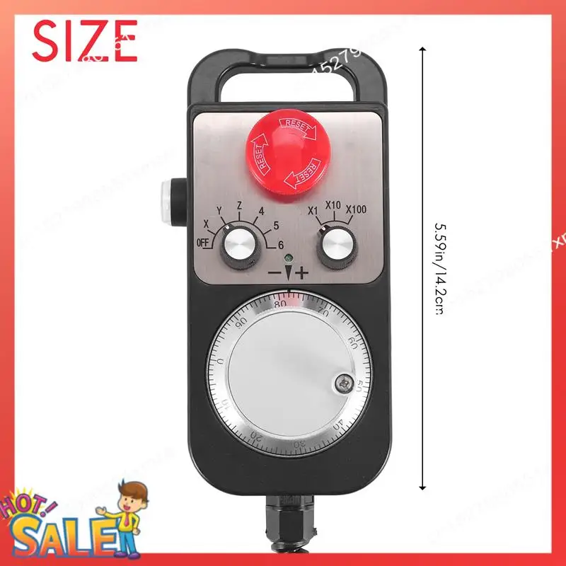 Generador de pulsos ABCL CNC, volante colgante MPG de 6 ejes para sistema FAGOR GSK Siemens MITSUBISHI FANUC, generador de pulsos Manual de 5V