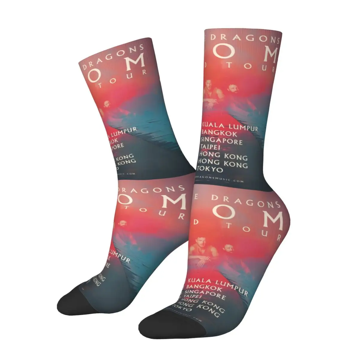 Loom Tour 2024 New Album Socks Men's Women's Polyester  Imagine Dragons Band Socks Novelty Spring Summer Autumn Winter Socks