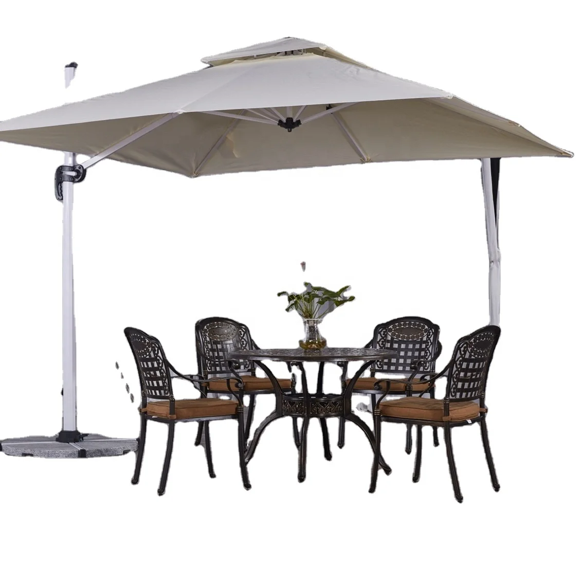 Large outdoor parasol Four-head patio umbrella Parasol Waterproof large umbrella