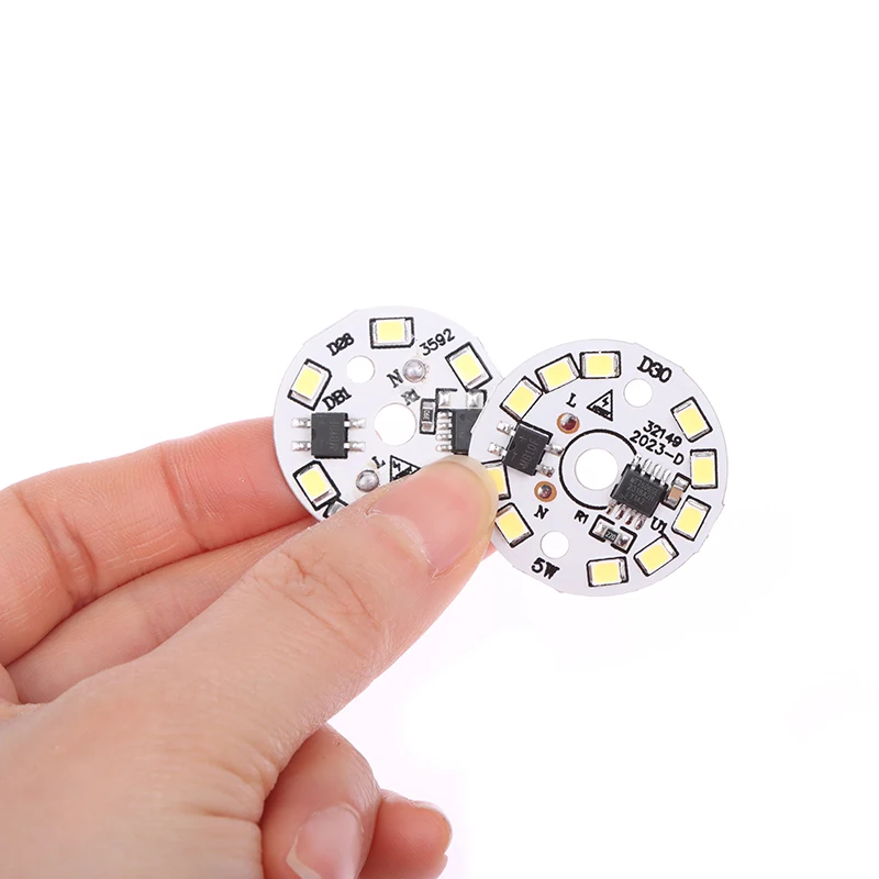 1Pc High Brightness Bulb Light AC 220V Downlight Chip Spotlight LED Bulb Patch Lamp SMD Plate Circular Module Light Source Plate