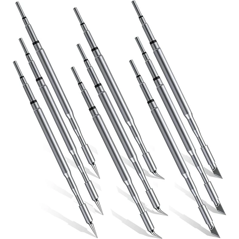 9Pcs C210 Series Soldering Iron Tips C210 Heating Core Straight Point Bending Tool Head Soldering Tips For Soldering Iron
