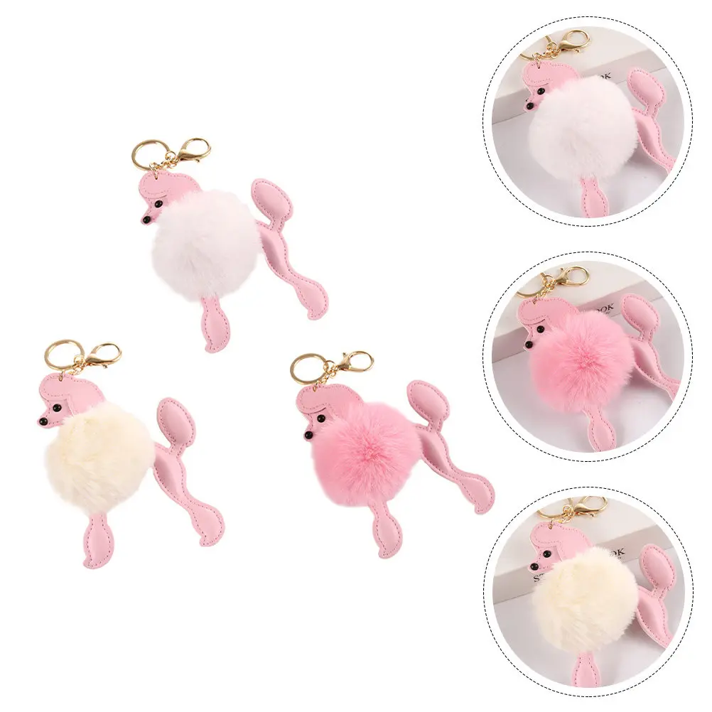 3pcs Cute Dog Keychain Set – Adorable Pendant Charm for Backpacks, Schoolbags & Keys – Fun Gift Idea