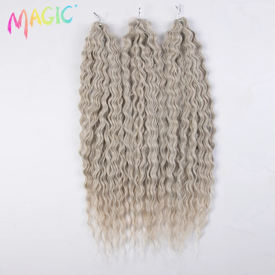 Magic Crochet Hair Soft Water Wave Dreadlocks Afro Curls  Braid Hair 22