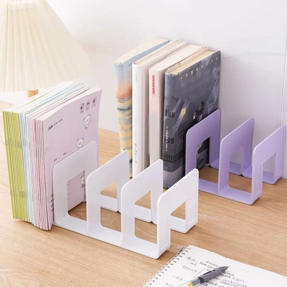 Imagem -04 - Grade Bookends Suporte Estante Desktop Decoração Rack de Armazenamento Estante Livro Titular Escola Papelaria Escritório Desktop Arquivo Organizador 4