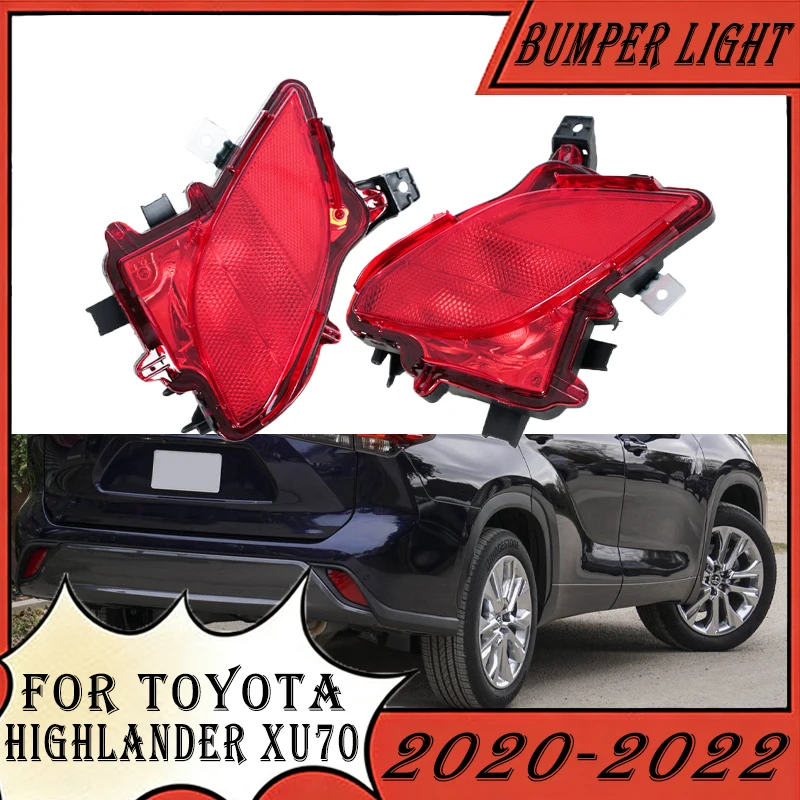 Car Rear Bumper Light For Toyota Highlander XU70 2020 2021 2022 Brake Light Driving Warning Light Signal Light Without Bulb