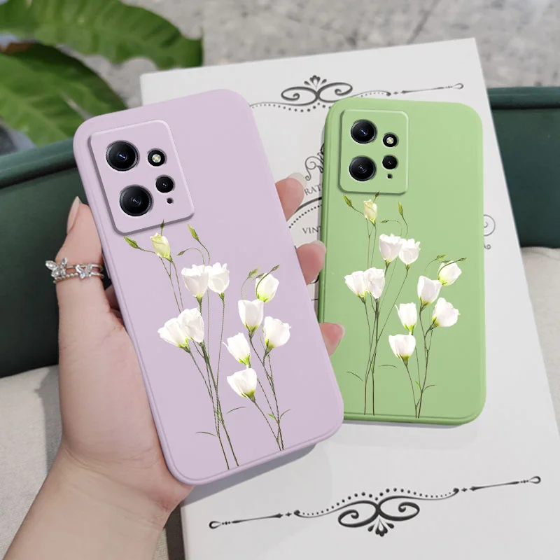 Elegant Lily Phone Case For Xiaomi Redmi Note 13 12 12S 11 11S 10 10T 10S 9 9S 8 7 Pro Plus 4G 5G Liquid Silicone Cover