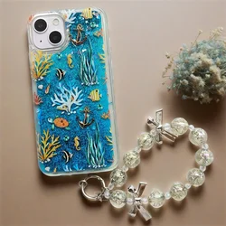 Whale Dolphin For Samsung Galaxy S24 S25 Ultra S23 FE 5G S22 S21 S20 S10 Plus Note 20 10 9 8 Case Glitter Liquid Quicksand Cover