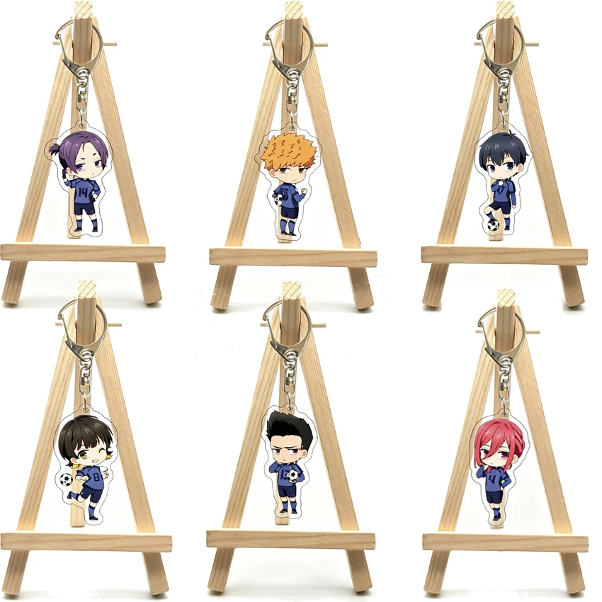 55MM Anime BLUE LOCK Figur Mikage Reō Kunigami Rensuke Isagi Yoichi Bachira Meguru Barō Shōei Acryl-Schlüsselanhänger Niedliche Geschenke