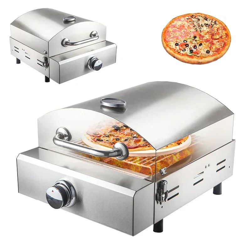 Horno de pizza a gas, parrilla de pizza portátil para acampar, horno de gas para jardín al aire libre