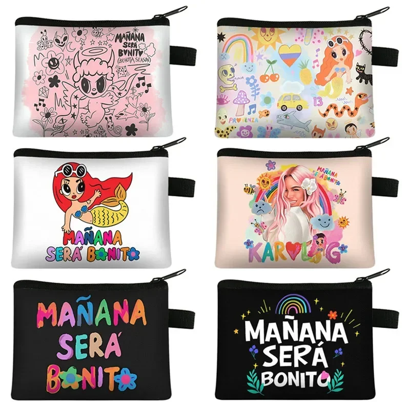 Manana Sera Bonito Coin Purses Karol G Merch Music Small Wallet Tomorrow Will Be Nice Coin Money Bag ID Credit Holder Pouch Gift