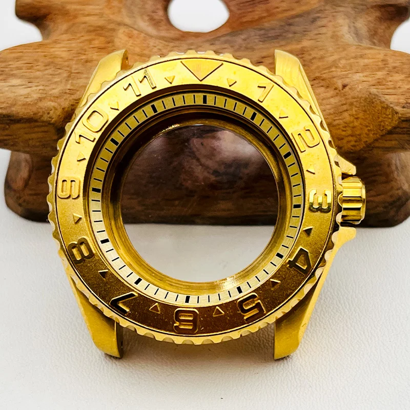 41mm Gold SKX007 Watch Cases NH35 Case Fit for NH34 NH35 NH36 7S26 Movement Sapphire Crystal Glass SRPD Men Diving Case