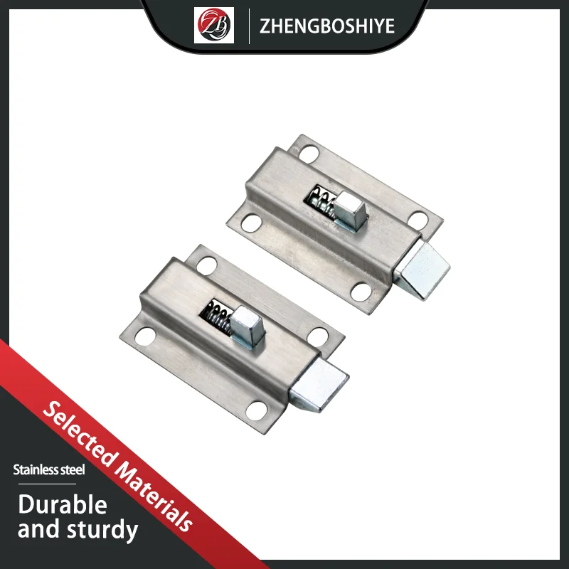 304 Stainless Steel Multi Specification Telescopic Spring Press Lock Impact Type Automatic Latch Reverse Tongue Lock