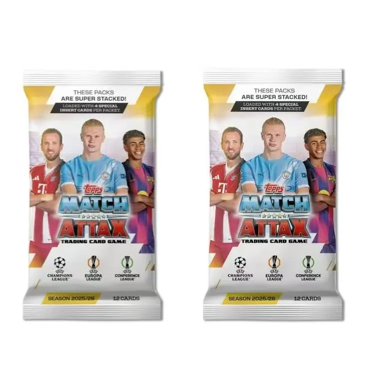 

2026 New Topps Football Star Cards UCC UEFA Champions League Match Attax Official Soccer Trading Cards Box Messi Haaland Yamal
