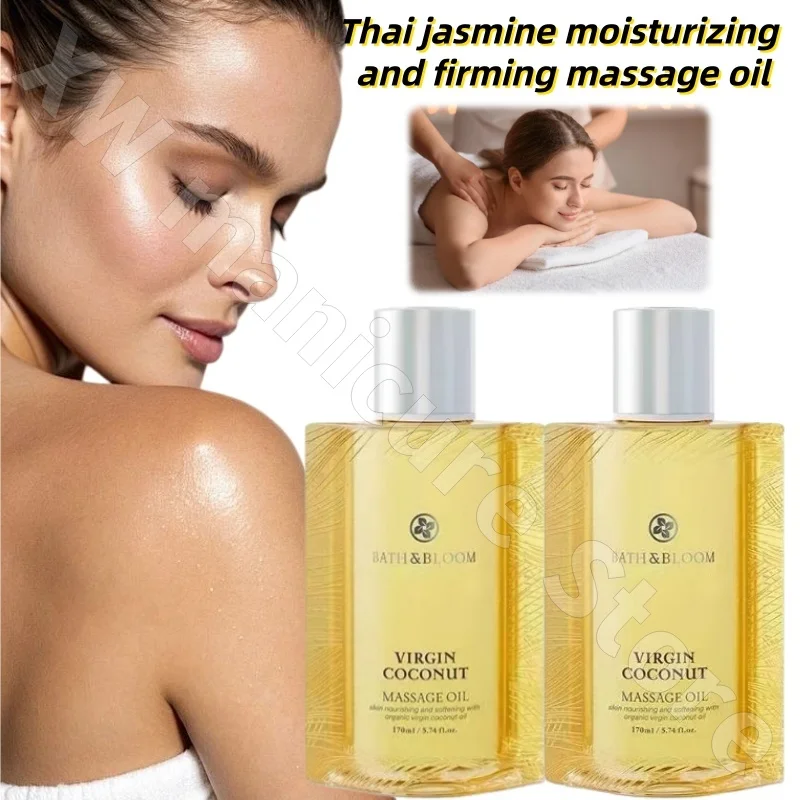 

Thai Jasmine Massage Oil Moisturizes Soothes Firms Body Fragrant and Pleasant To Improve Dryness SPA Essential Oil 170ml
