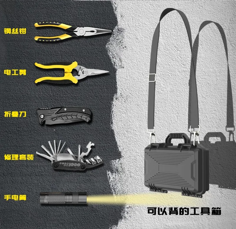 Outdoor-Campingschaufel mit Multifunktions-Überlebenswerkzeug, Kompass, Klappspaten aus Aluminiumlegierung, Messer, Schneeschaufel, Schultergurt – Detail 7